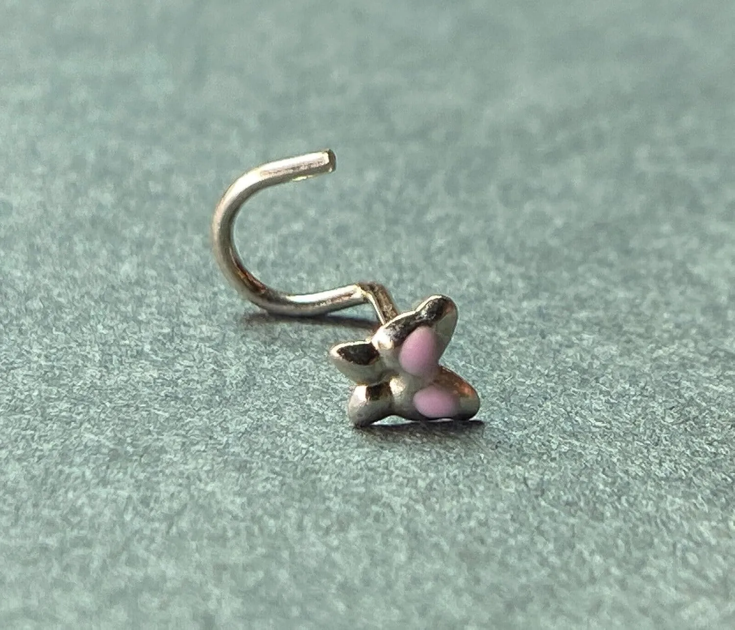 1 Piece Stunning .925 Sterling Silver Butterfly Nose Rings - 20g Stud or Screw - Body Jewelry