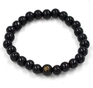 108 Beads 8mm Natural Sandalwood Buddhist Buddha Wood Prayer Beaded Knot black ebony Men Bracelets & Bangles for Women (6 black)