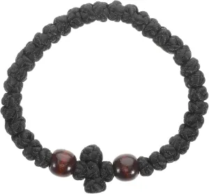 10mm Wooden Bead Bracelet Handwoven Prayer Bead Jewelry Fashionable Religious Accessory