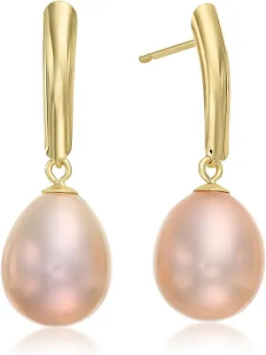 14k Yellow Gold Freshwater Cultured Drop Pearl Earring