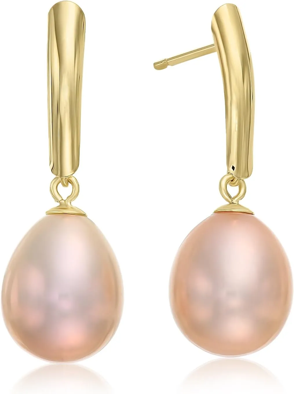 14k Yellow Gold Freshwater Cultured Drop Pearl Earring