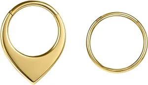 16G 8mm/10mm Nose Rings Hoops Surgical Steel Septum Rings Hoops Hinged Segment Nose Cartilage Clicker Hoop Earrings Piercing Rings for Piercing Rings for Women Men Gold Silver