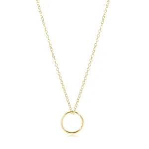 16" Halo Gold Charm Necklace