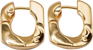 18k Gold Square Hoops for Women Chunky Hoop Earrings Small Thick Huggie Hoops Earing Square Hypoallergenic Jewelry Gifts for Women