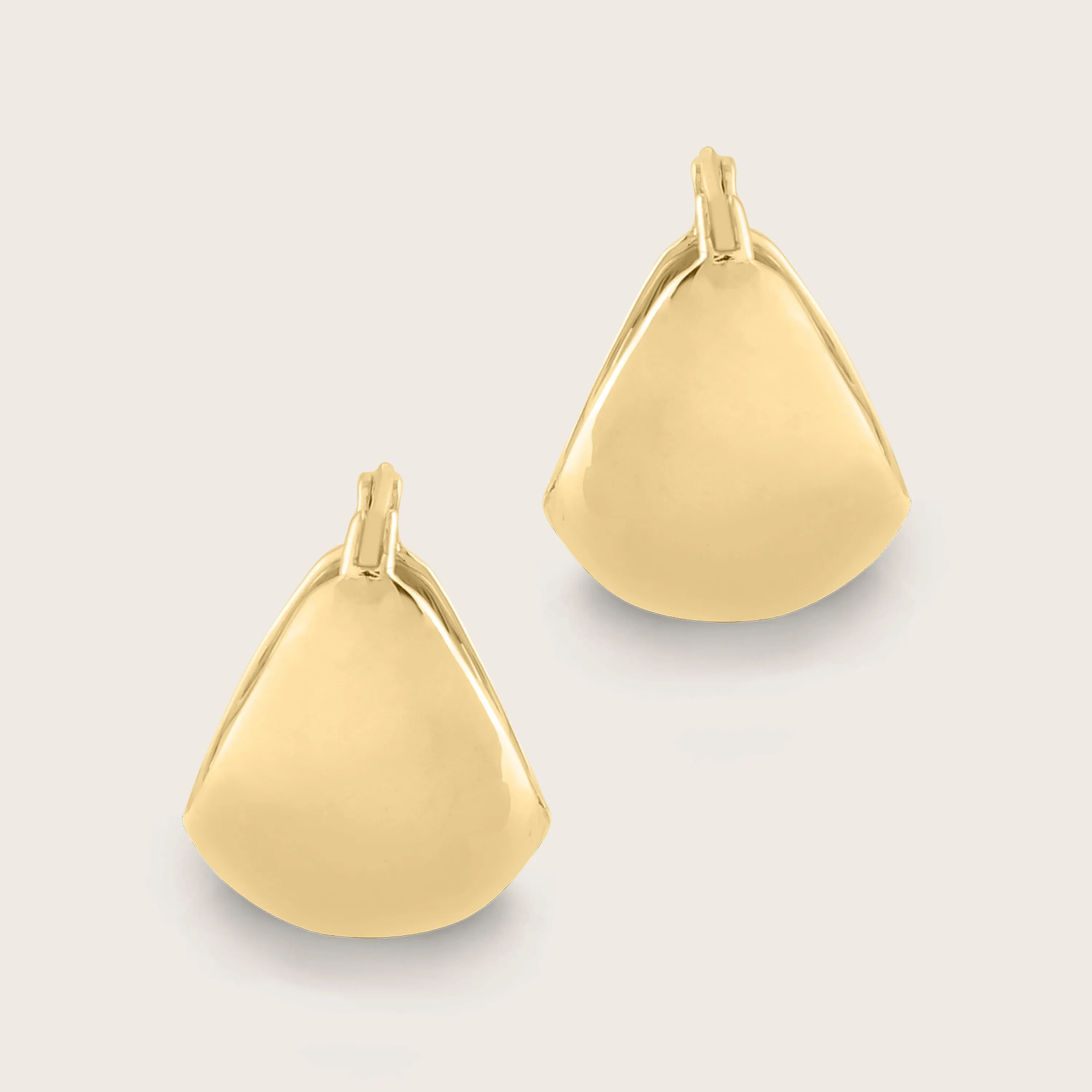 18k Gold Vermeil Bold Globe Hoop Earrings