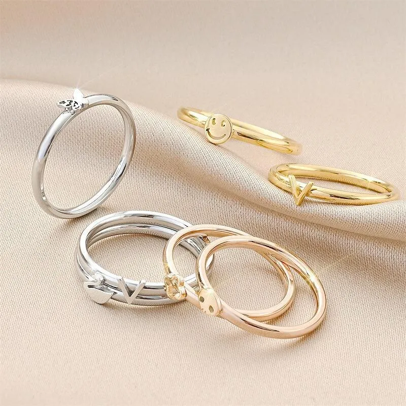 18K Titanium Steel Couple Rings - Fashionable, Durable and Elegant