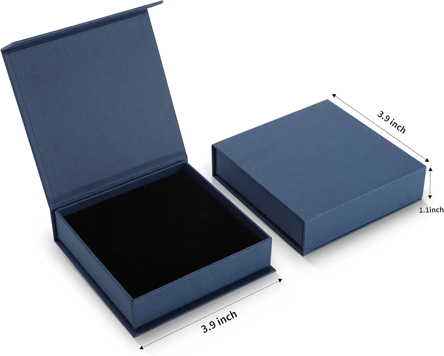 20 Pack Jewelry Gift Boxes Necklace Earring Ring Box Gift Box with Cotton Filled and Lids,Jewelry Box Gift Boxes 3.9x3.9x1.1inch (Blue)