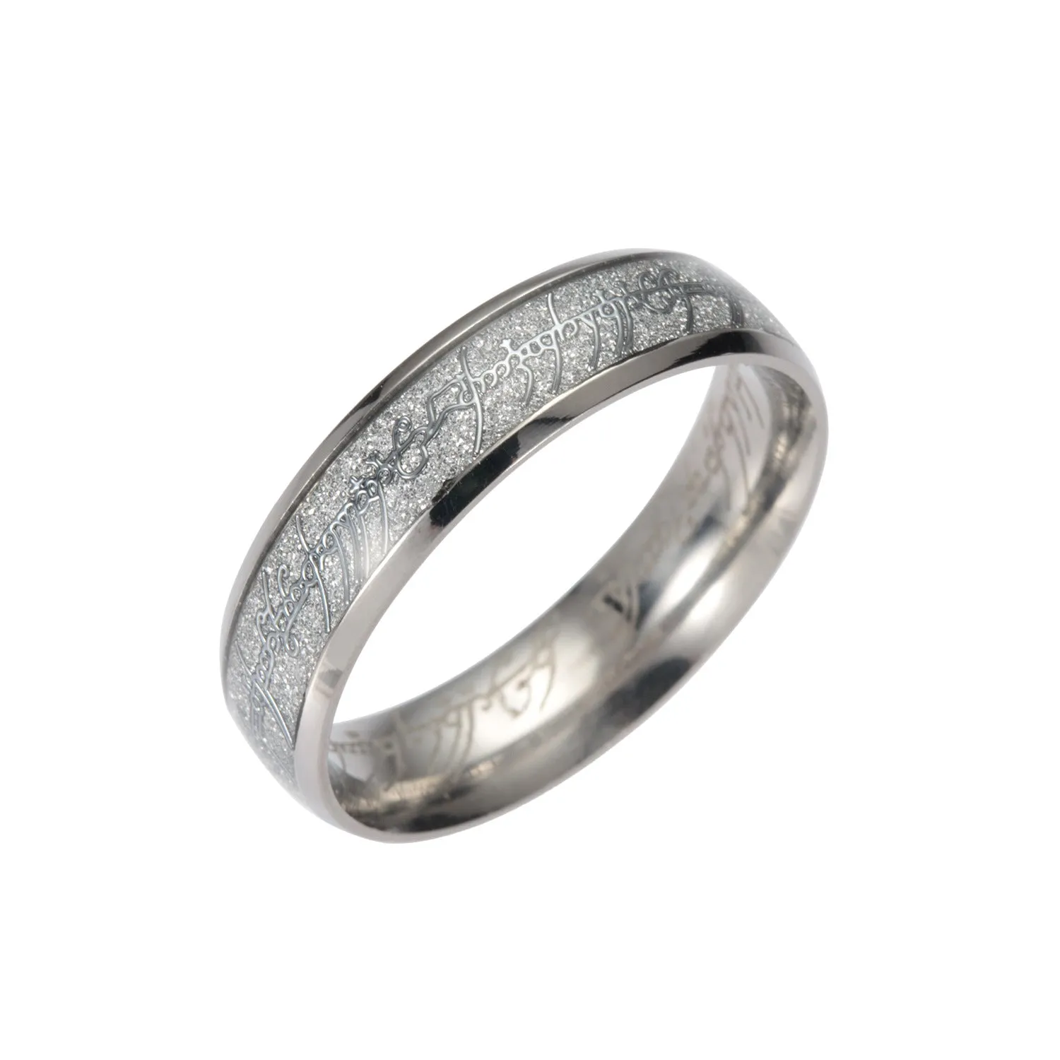 2017 New Magic Titanium Rings with Gold Plating and Black Sticker for Men and Women
