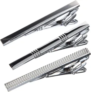 3pc Tie Clip Set Fashionable Business Suit Tie Clip for Men for Wedding Business