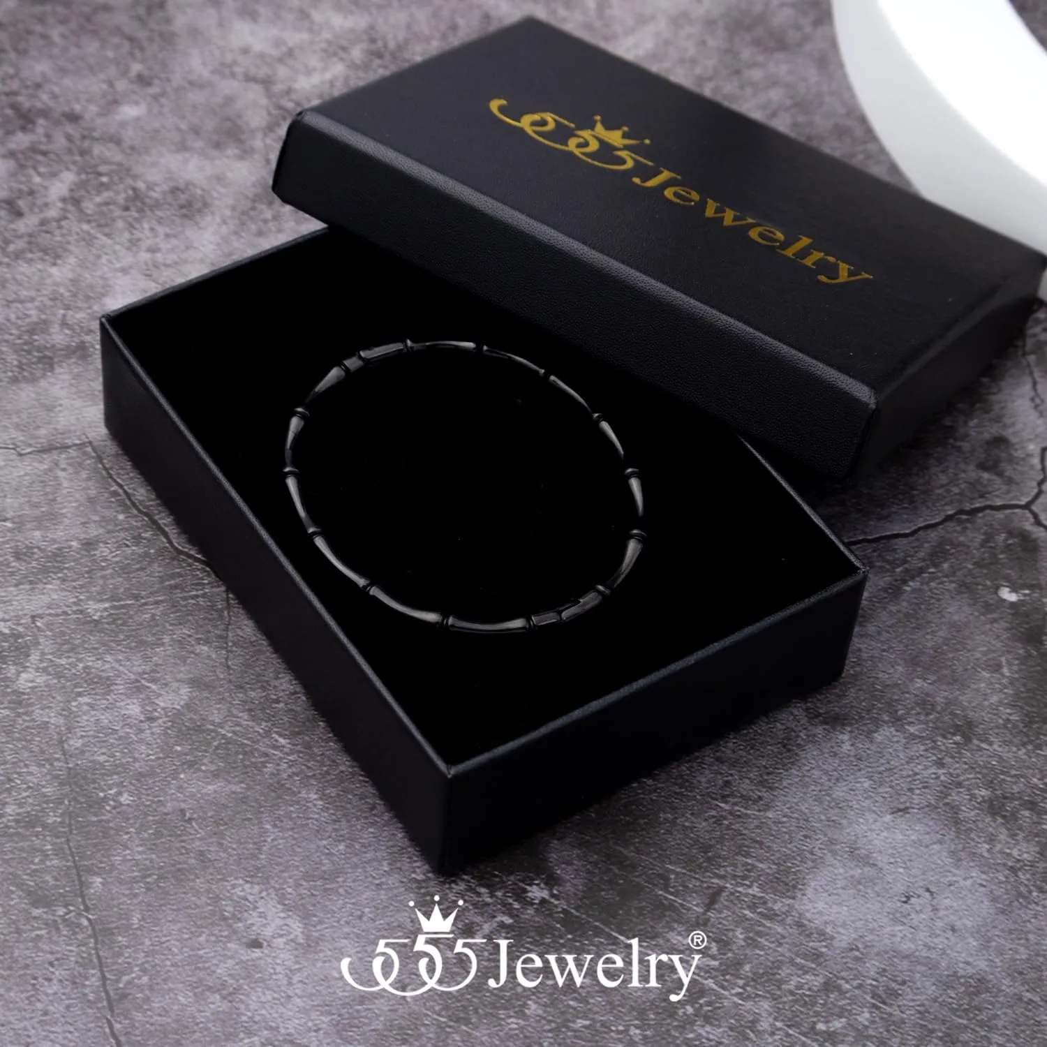 555Jewelry Stainless Steel Beaded Bracelets for Women 4mm Thick Classic Ball Bead Bracelet Simple Plain Bangle Bracelet for Men