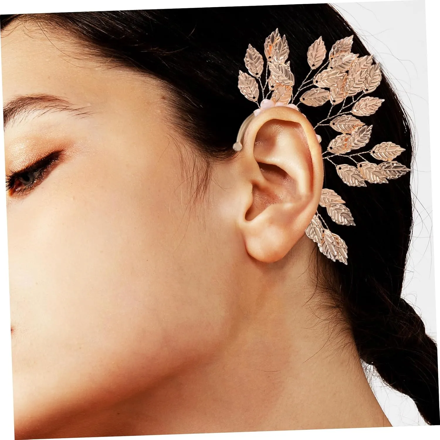 5pcs Fashionable Silver Cartilage Earrings Wrap Around Clip Earring for Women Ear Cuff