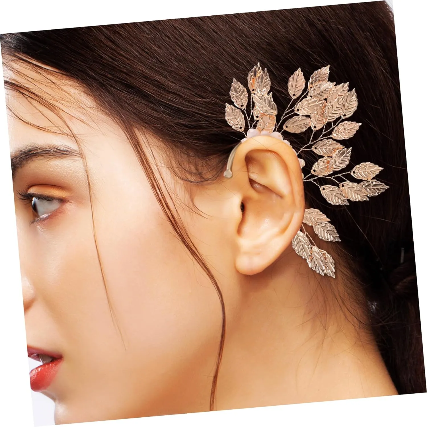 5pcs Fashionable Silver Cartilage Earrings Wrap Around Clip Earring for Women Ear Cuff