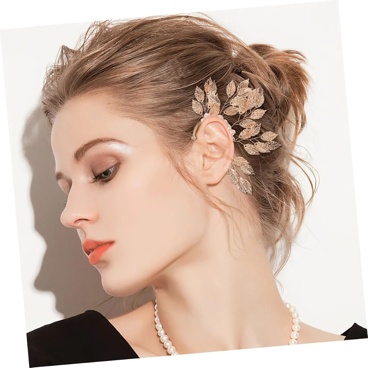 5pcs Fashionable Silver Cartilage Earrings Wrap Around Clip Earring for Women Ear Cuff