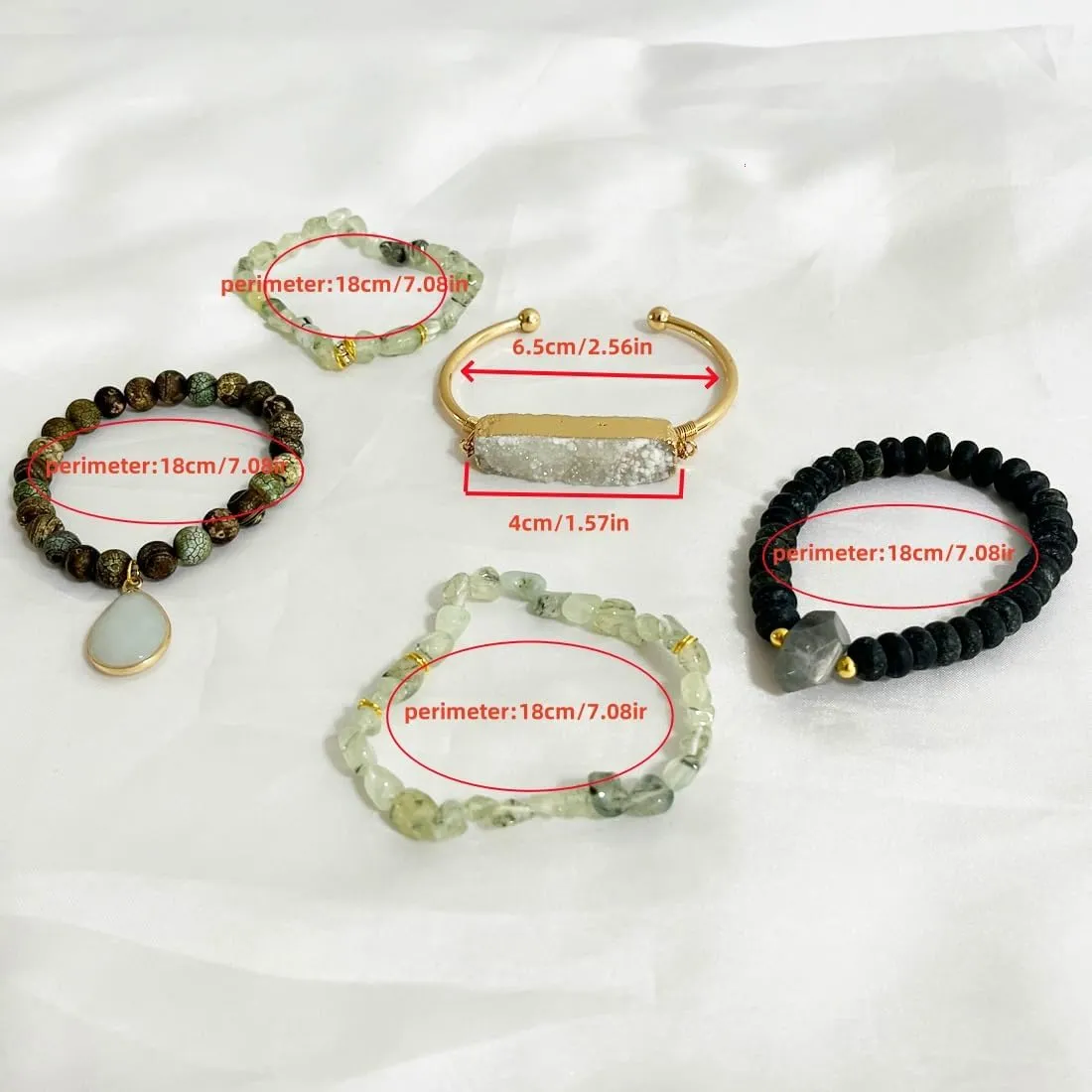 5PCS Natural Boho Beaded Bracelets Bangle for Women Men,Healing Turquoise Jasper Agate Crystal Gemstone Stone Chakra Multilayer Wrap Bohemian Handmade Jewelry Beads Stretch Bracelet Set