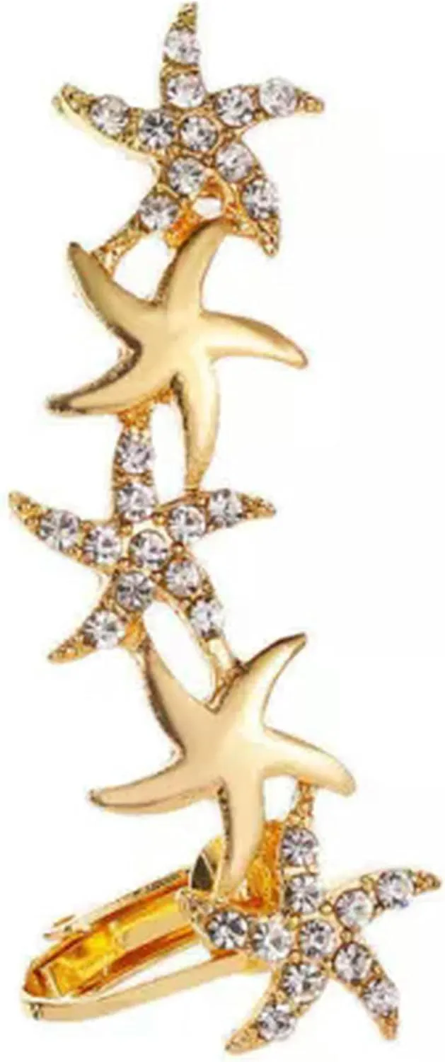 925 Silver Ear Cuff Clip Wrap Earring Women Zircon Weeding Jewelry Gift 1pc-#19
