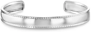 925 Sterling Silver Classic Cuff Bangle Bracelet for Baby Girls & Toddlers - Delicate Cuff Bangle with Safe & Smooth Edge for Infants, Babies & Toddlers - Simple & Classic Bangles for Girls