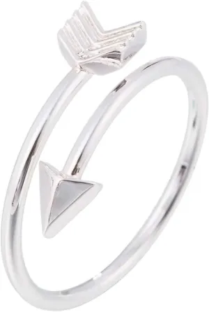 Adjustable Jewelry Opening Ring Fashionable Arrowhead Couple Gift Copper Rings Snake Ring Adjustable (Silver, One Size)