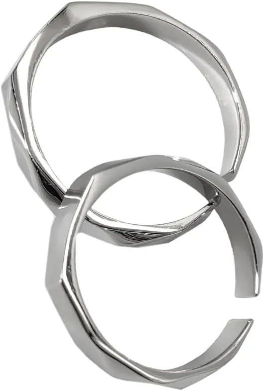Adjustable Sterlings Silver Couple Rings Light Shaped Secret Projection Rings Fashionable for Men and Women