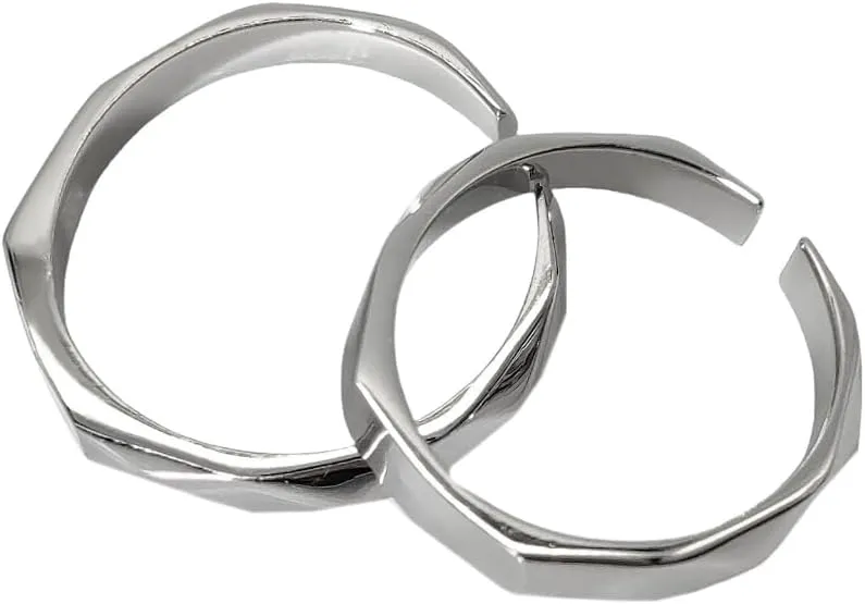 Adjustable Sterlings Silver Couple Rings Light Shaped Secret Projection Rings Fashionable for Men and Women