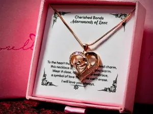 Adorelle Necklaces for women, Mothers Day gifts,Daughter mother necklace,Baby shower,925 Sterling Silver Mother and Child Love Heart, To my mommy, Expecting mom gifts