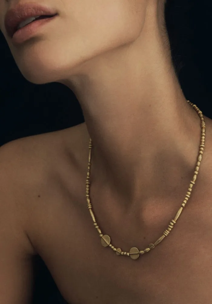 Aegean Disc Necklace Gold