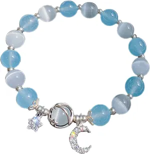Aktully Crystal Healing Bracelets for Women Moonstone Bracelet Stars Moon Planet Bracelet Crystal Healing Beaded Bracelets Lucky Energy Chakra Beads Bracelet for Women