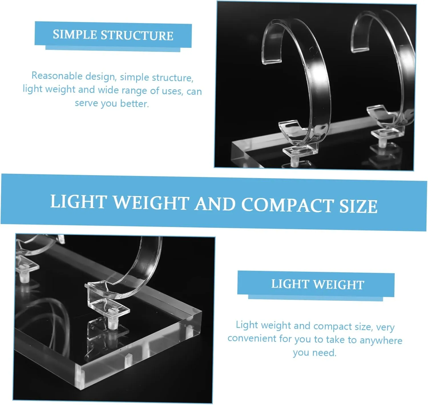 Alipis Watch Stand Base Acrylic Jewelry Rack Watch Display Rack for Boys and Girls Display Bracelet