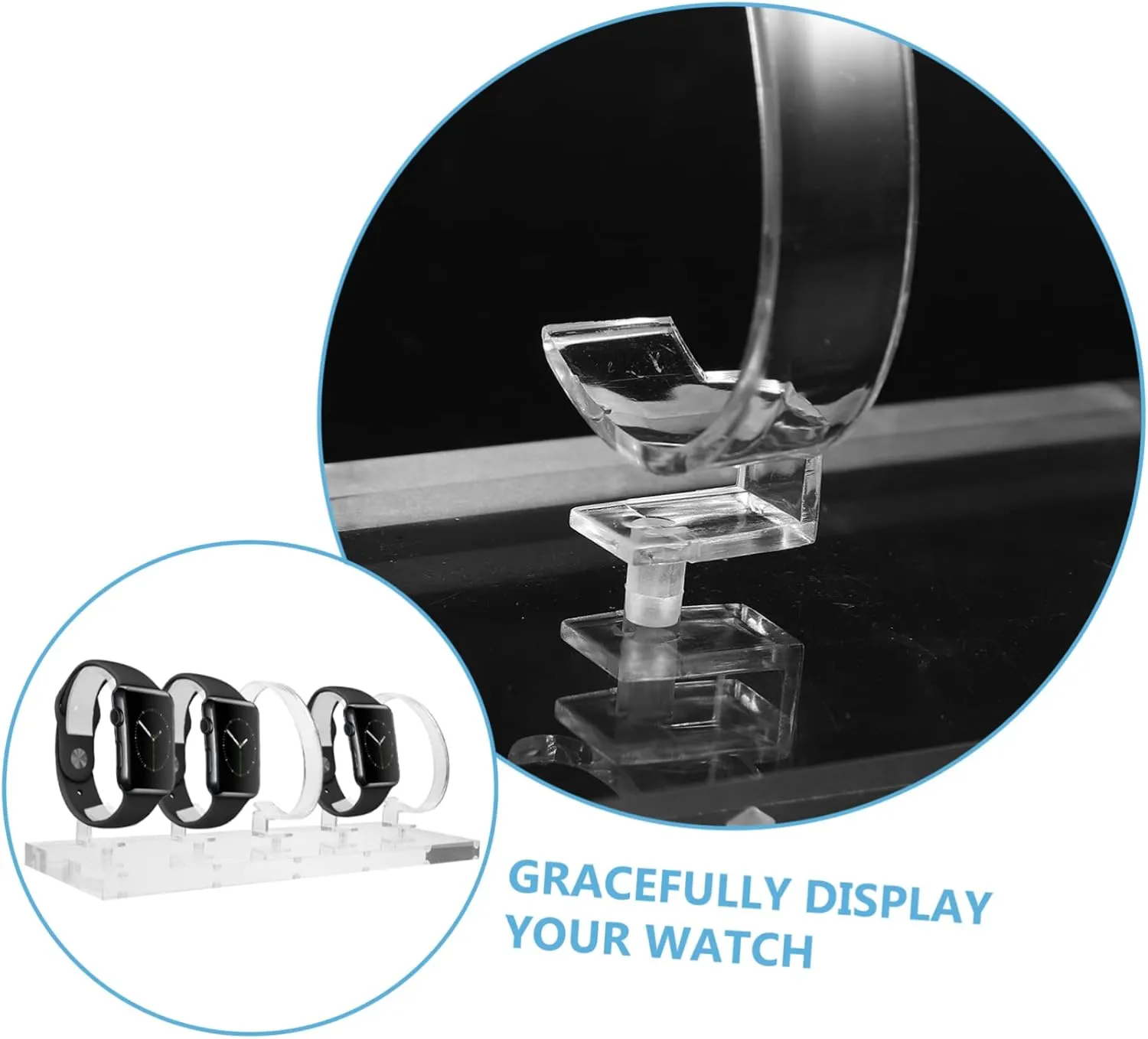 Alipis Watch Stand Base Acrylic Jewelry Rack Watch Display Rack for Boys and Girls Display Bracelet