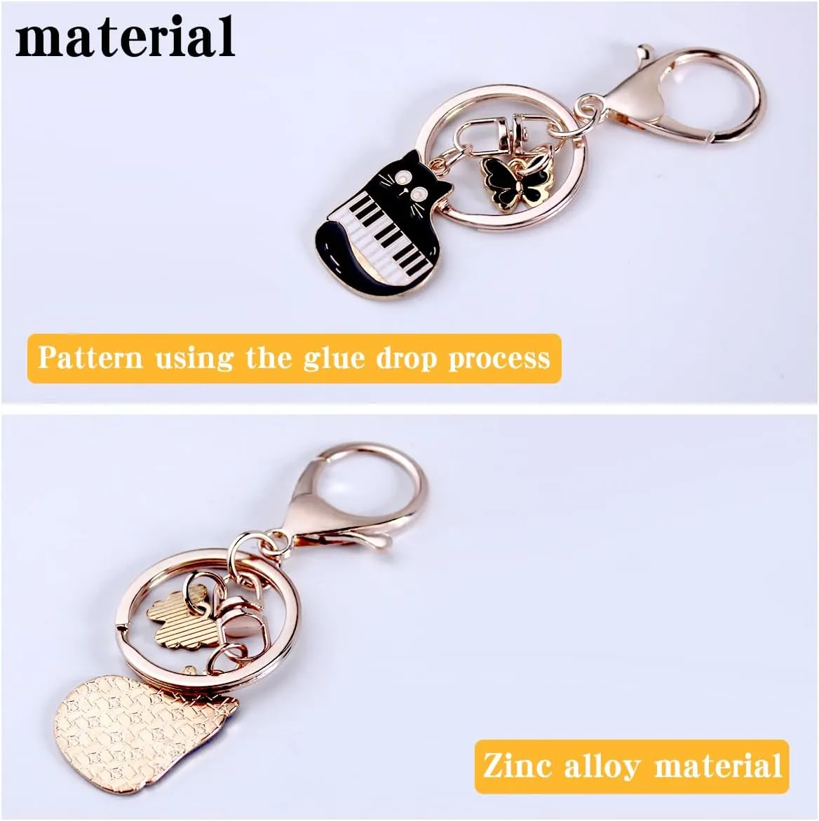 All Saints' Day Kitten Butterfly Key Chain Cute Cat Personality Bag Pendant Men Women Gift Key Chain Mini Backpack