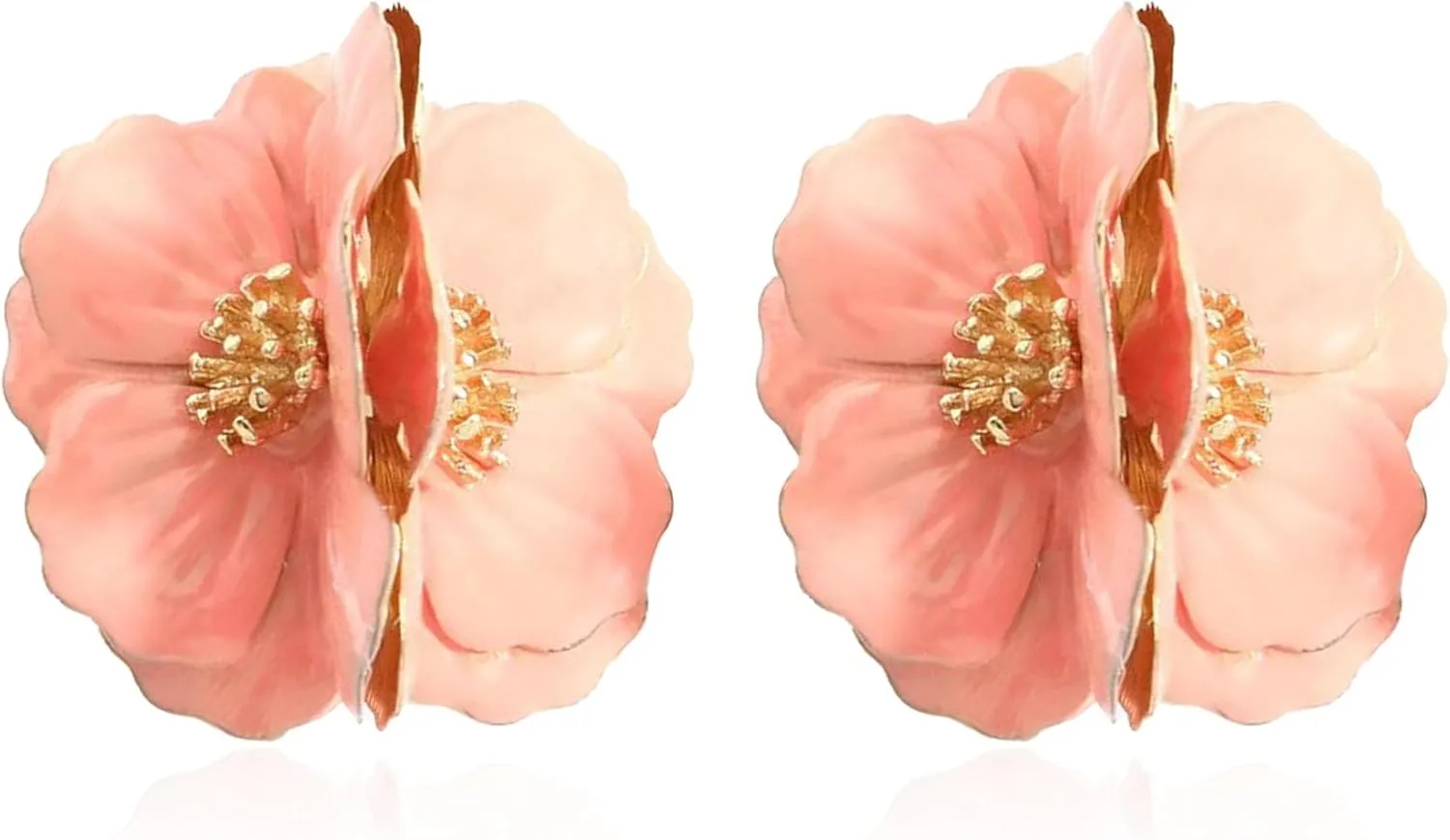 Alloy Flower Ball Earrings Flower Floral Statement Stud Earrings Jewelry Gift for Women