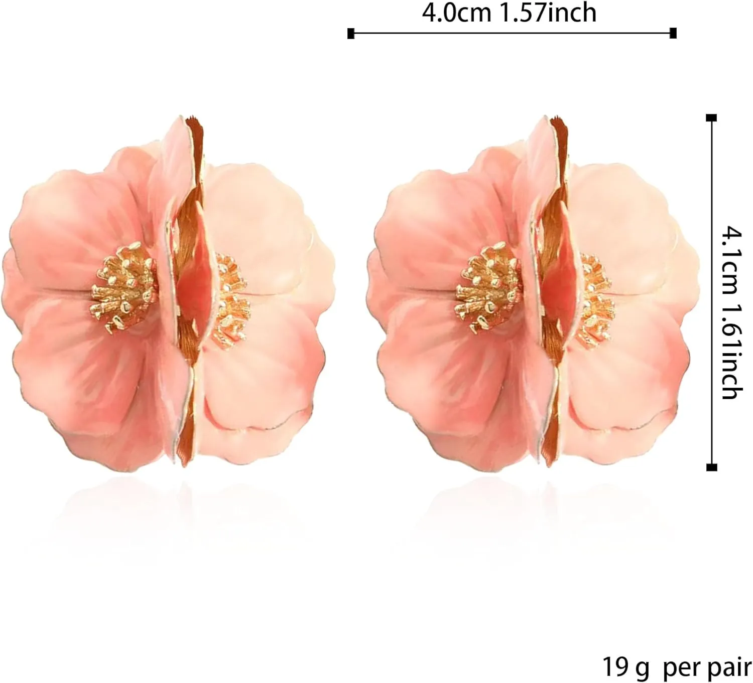 Alloy Flower Ball Earrings Flower Floral Statement Stud Earrings Jewelry Gift for Women