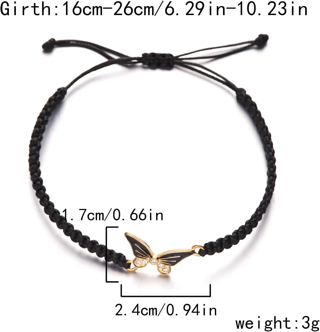 Always Believe in Yourself Butterfly Bracelet Cute Butterfly Charm Bracelets for Women Elastic Butterfly Crystal Beads Bracelet Lucky Butterfly Jewelry