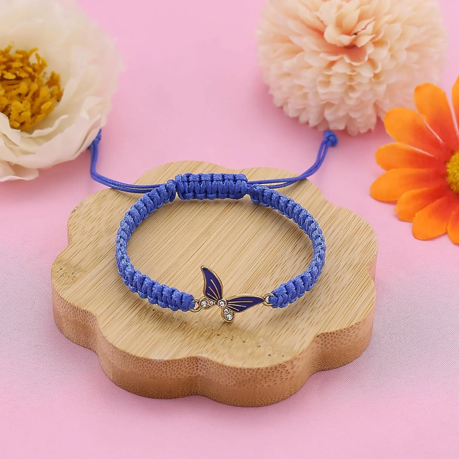 Always Believe in Yourself Butterfly Bracelet Cute Butterfly Charm Bracelets for Women Elastic Butterfly Crystal Beads Bracelet Lucky Butterfly Jewelry