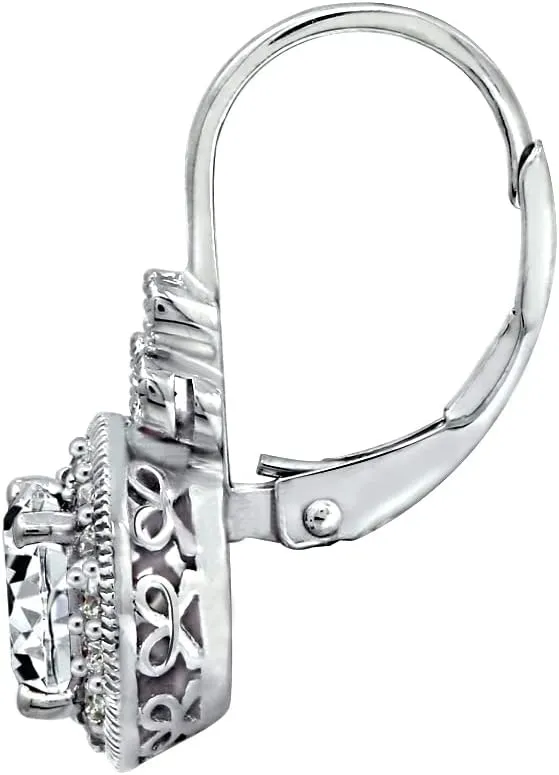 Amazon Essentials Platinum or Gold Plated Infinite Elements Zirconia Vintage Drop Earrings , (previously Amazon Collection)