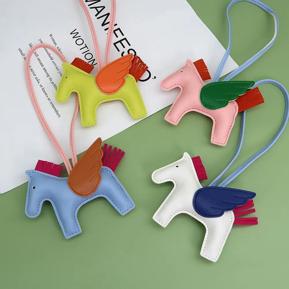 Angel Pegasus bag hanging ornaments, cute Internet red pony pendant car keychain bag hanging ornaments ladies charm