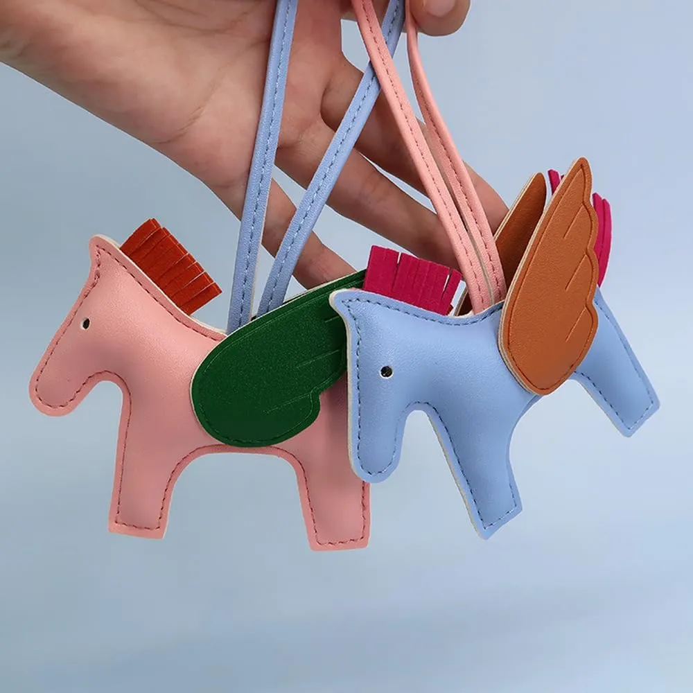 Angel Pegasus bag hanging ornaments, cute Internet red pony pendant car keychain bag hanging ornaments ladies charm