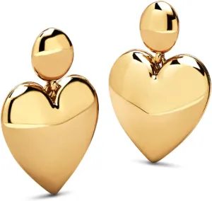AoJun Gold Drop Dangle Earrings for Women,14K Gold Plated S925 Sterling Silver Post Hoop Earrings Hypoallergenic Earrings for Women Dangle Earrings (E Gold- heart drop)