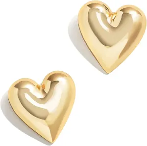 AoJun Gold Drop Dangle Earrings for Women,14K Gold Plated S925 Sterling Silver Post Hoop Earrings Hypoallergenic Earrings for Women Dangle Earrings (E Gold- heart studs)
