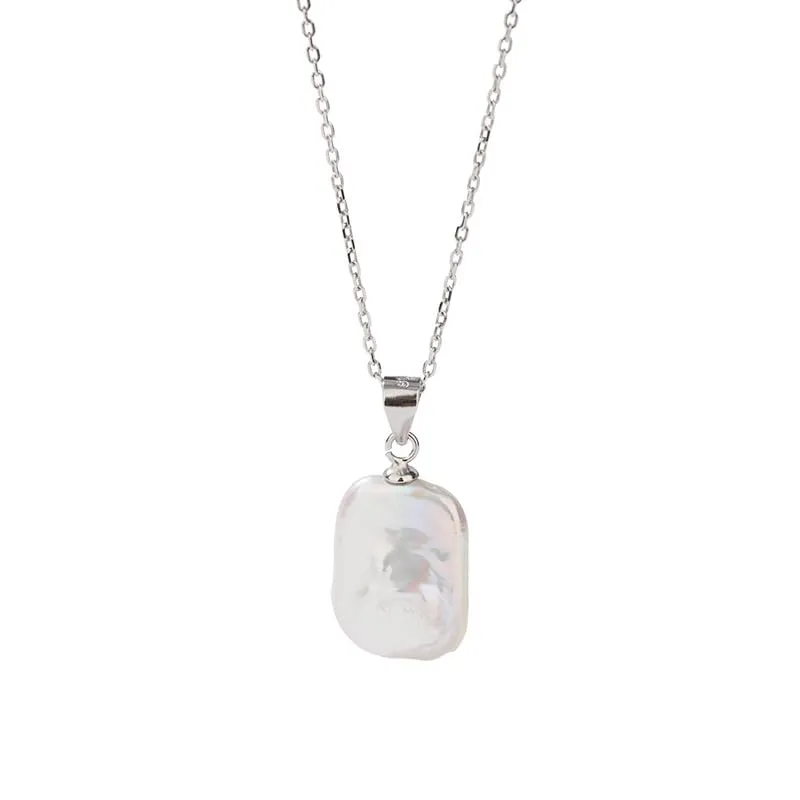 Baroque Pearl Necklace for Women Pearl Necklace Statement Pearl Necklace baroque pearl pendant Jewelry Handmade Jewelry Gift for Birthday Gifts for Girls(925 Sterling Silver)