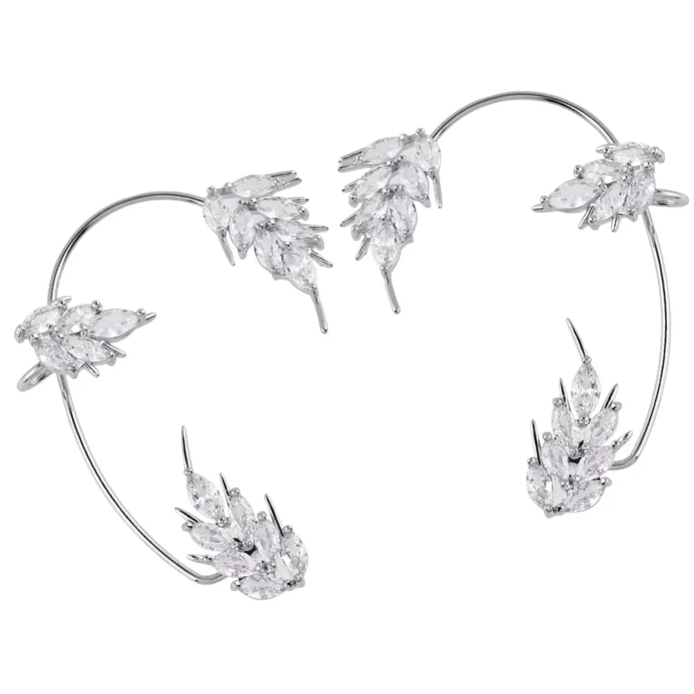 Beaupretty Fashionable Leaf Earrings Non-piercing Ear Clip for Women Stylish Ear Cuff