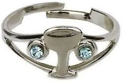 Beautiful Silver Plate Communion Ring Resizable NEE-2000 Inspirational Jewelry Christian Jewelry For Women And Men Faith Baptism Jewelry