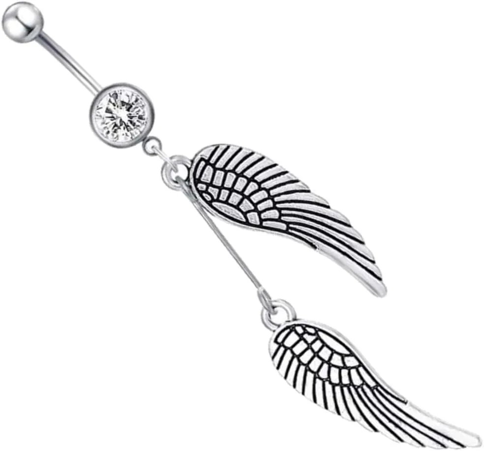 Belly Piercing Jewelry Navel Ring Stylish Wing Charm Fashionable and Comfortable for Women