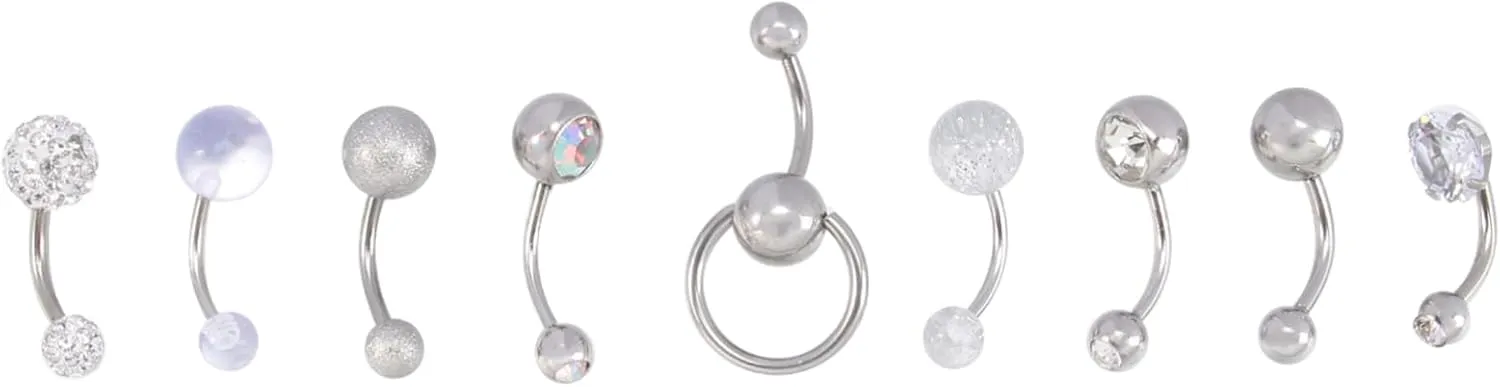 BESPORTBLE Navel Nail Bellybutton Hoop Belly Button Cute Belly Button Belly Decoration Metal Belly Ring Metal Navel