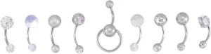 BESPORTBLE Navel Nail Bellybutton Hoop Belly Button Cute Belly Button Belly Decoration Metal Belly Ring Metal Navel