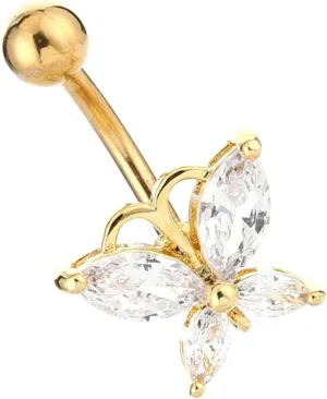 BESTYASH Elegant Bellybuttons Ring Body Belly Ring Crystal Navel Pendants for Swimwear and Beach Occasions