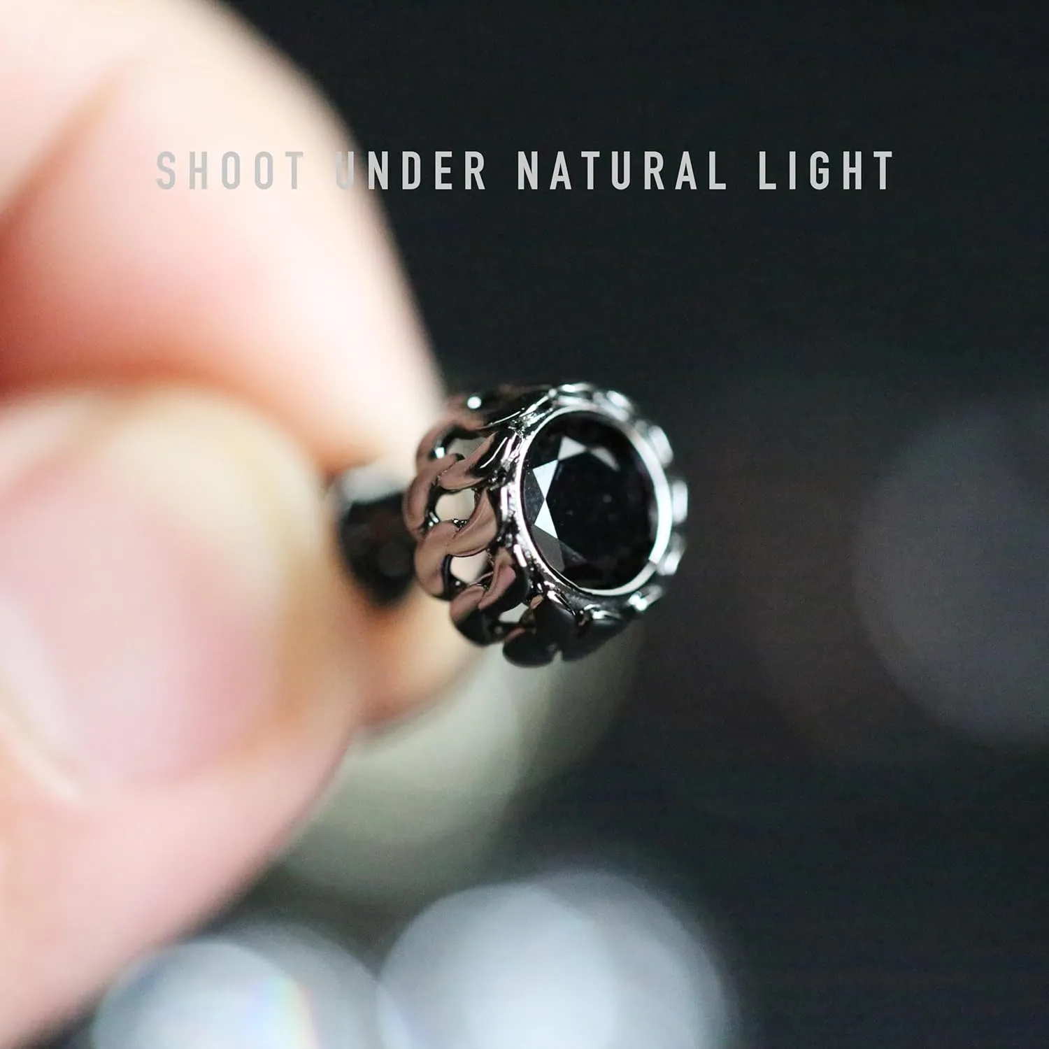 Black Studs Earrings for Men Cubic Zirconia Emerald Garnet Earrings for Women Unique Cuban Link Styled Hypoallergenic Jewelry