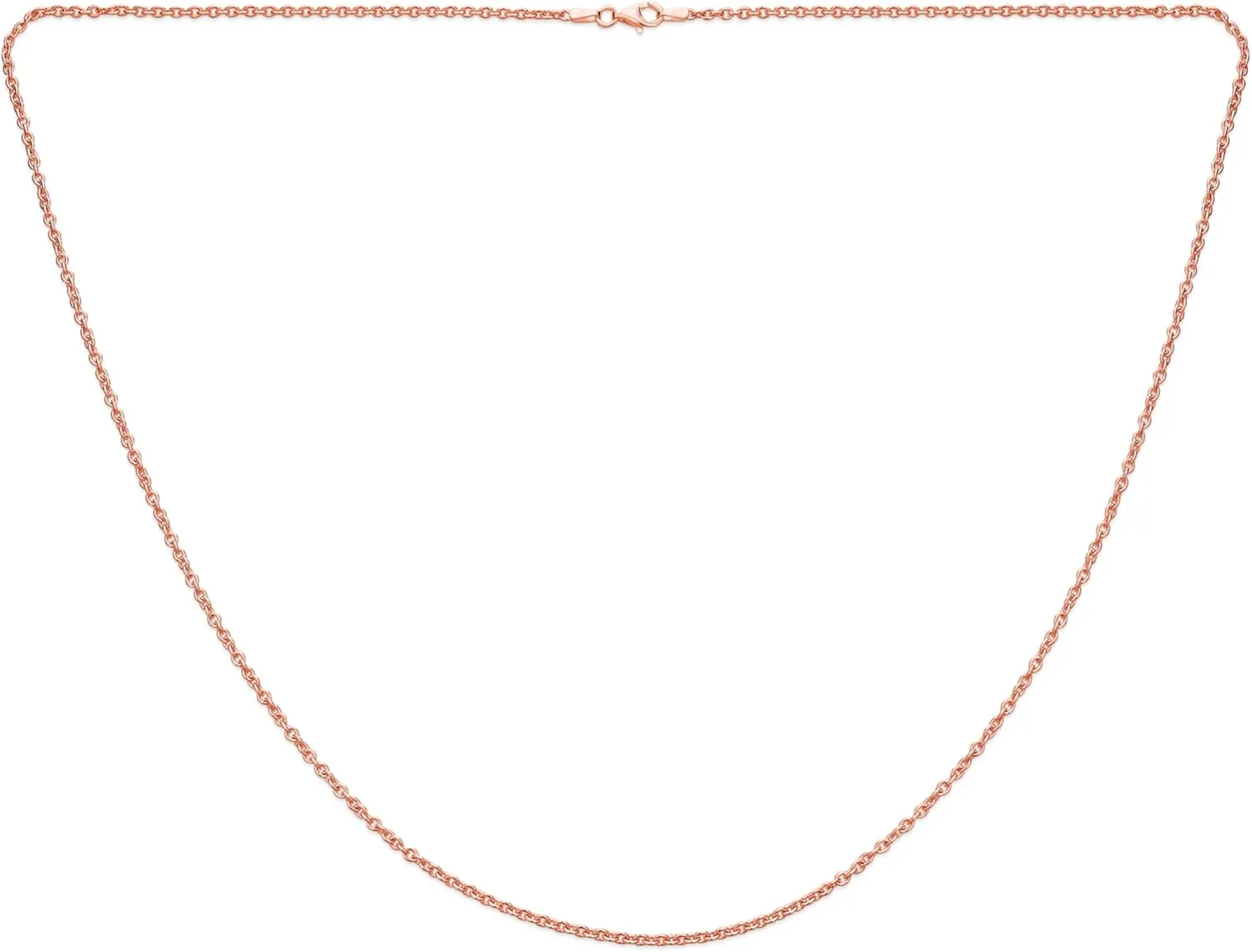 Bling Jewelry Classic Fine Thin 1-2.5 MM Strong Rolo Link Cable Chain Necklace for Women Men Yellow 14K Rose Yellow Gold Plated Overlay .925 Sterling Silver 16,18,20,24 Inch