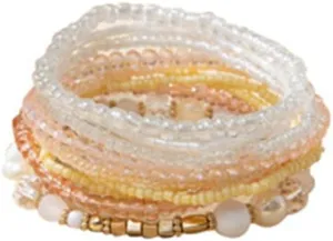 Bohemian Beaded Bracelets Multilayer Stackable Beads Wrap Bracelet Stretch Crystal Bead Bracelet for Women Teen Girls Christmas Gift Jewelry