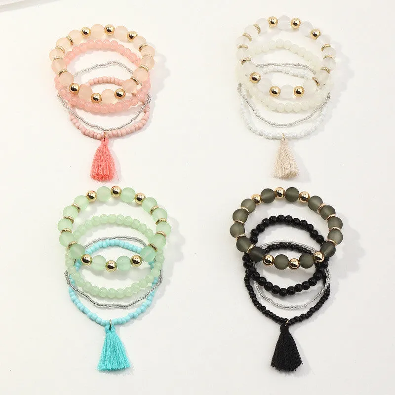 Bohemian Ethnic Candy Color Bracelet Retro Tassel Bracelet