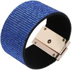 Bohemian Leather Wrap Bracelets Rhinestone Bangle Cuff Wrap Wristband Wide Edge Rhinestone Bracelet Boho Ethnic Leather Cuff Bracelet